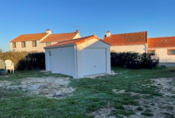 Garage en béton enduit